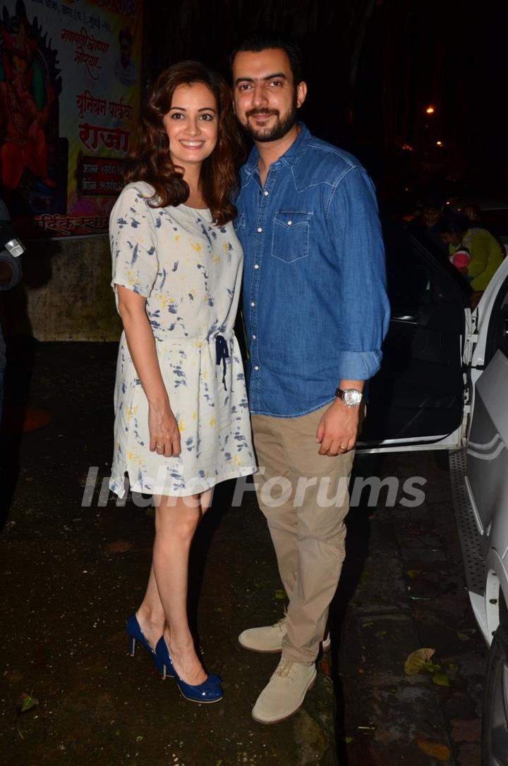 Sahil Sangha and Dia Mirza on a dinner date