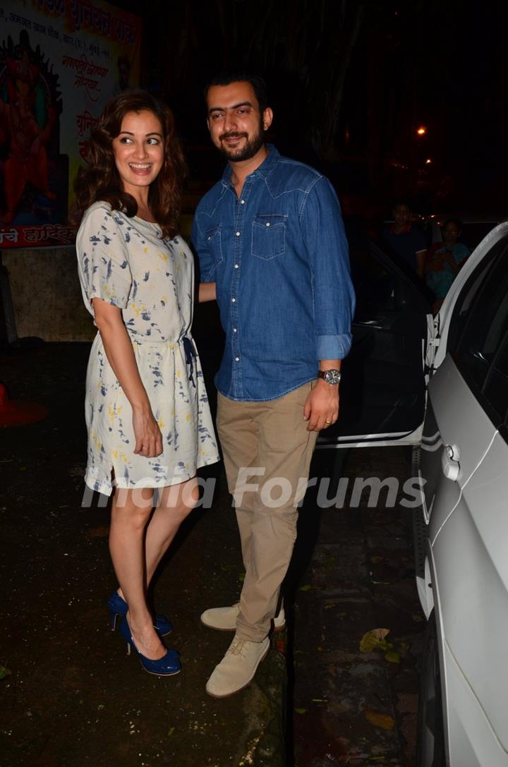 Sahil Sangha and Dia Mirza on a dinner date