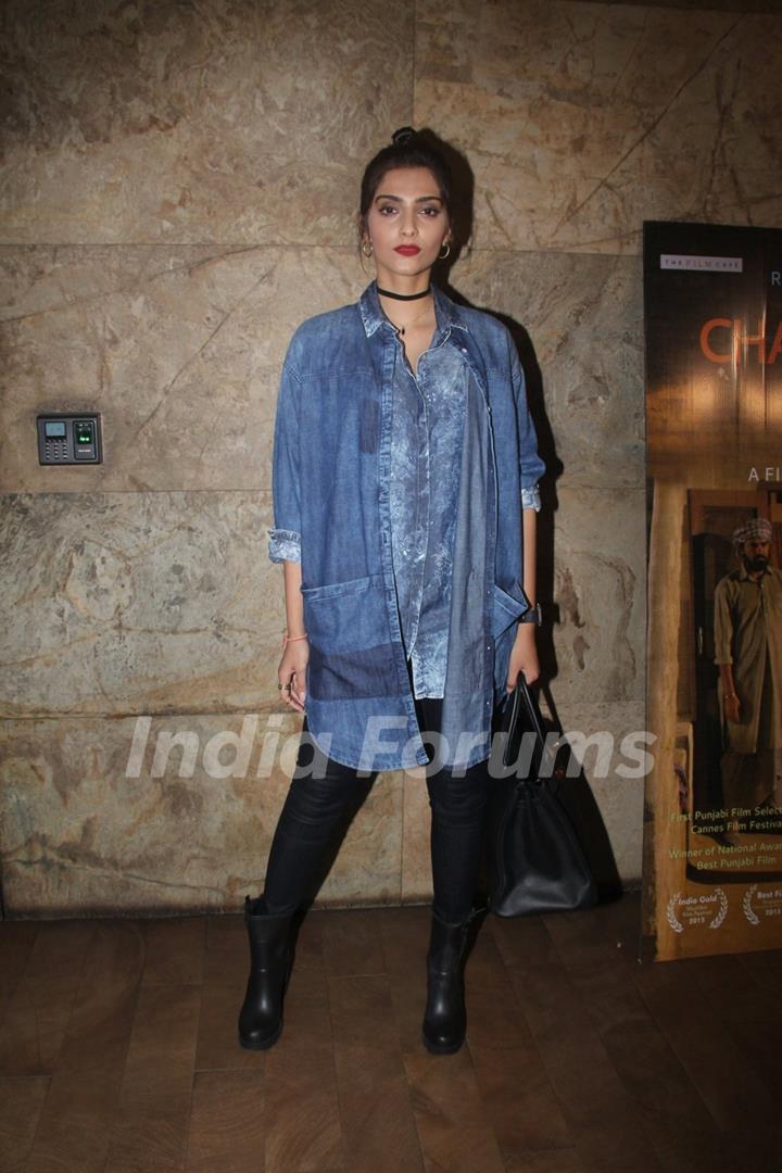 Sonam Kapoor at Chauthi Koot film screening