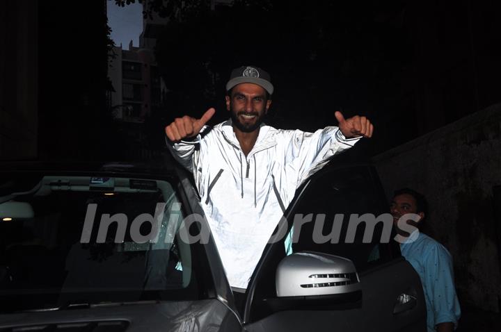 Ranveer Singh snapped in anti-pap jacket