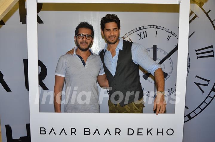 Sidharth Malhotra and Ritesh Sidhwani at the special screening of trailor of 'Bar Bar Dekho'