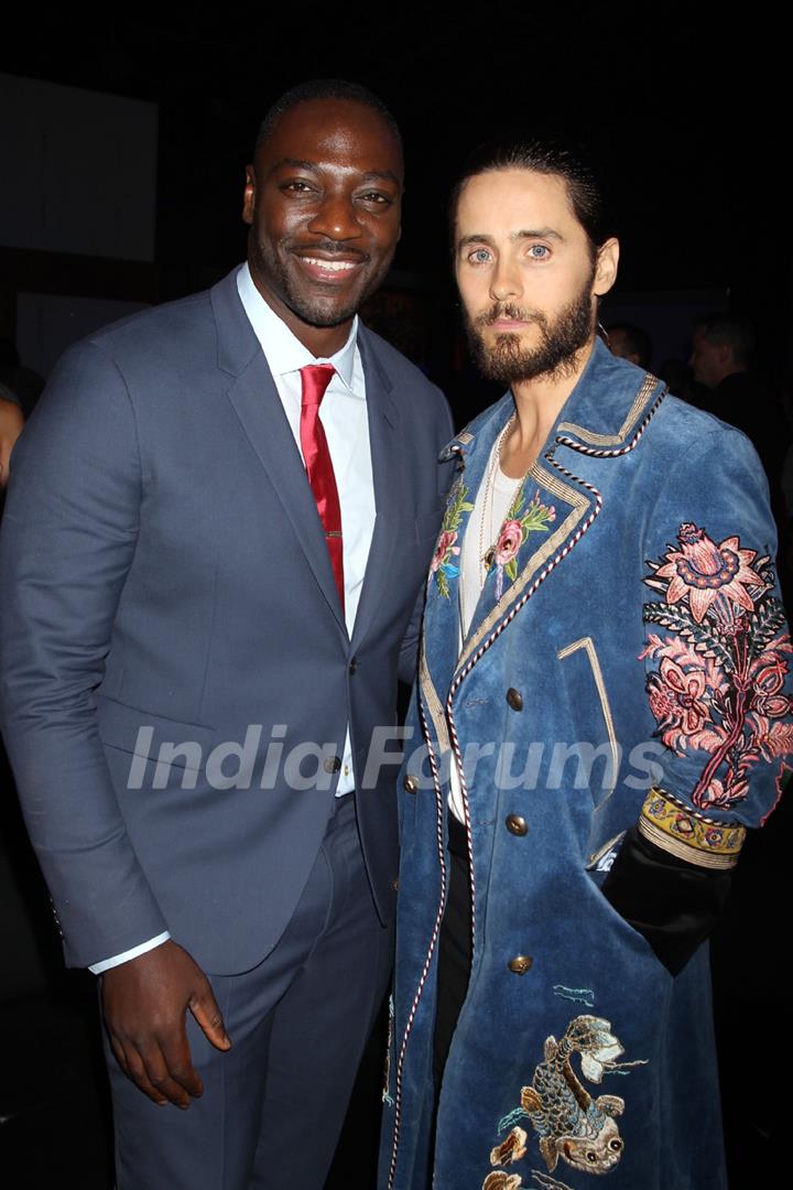 Adewale Akinnuoye-Agbaje along with Jared Leto at Premiere of 'Suicide Squad' at NY