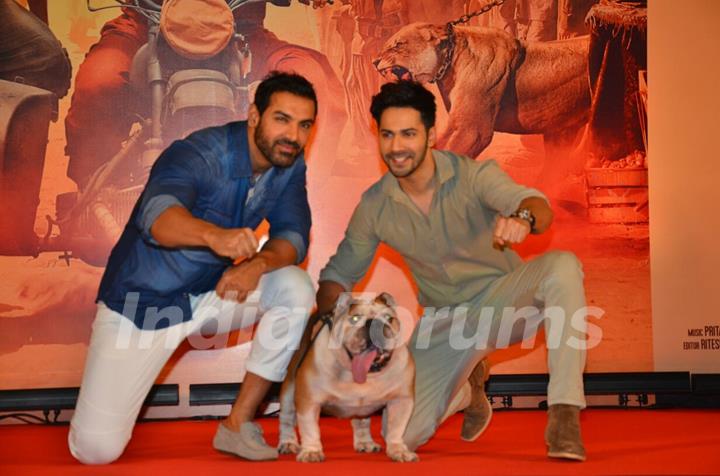 Varun Dhawan and John Abraham at Success Bash of 'Dishoom'