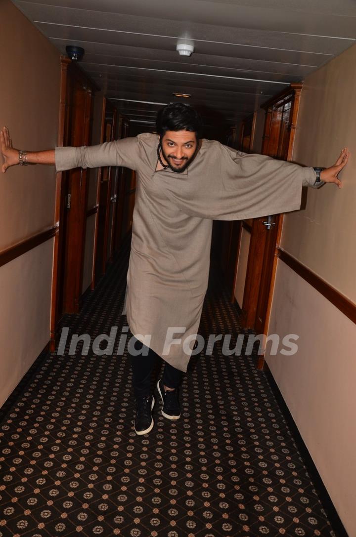 Ali Fazal poses for the shutterbugs while promoting Happy Bhag Jayegi!