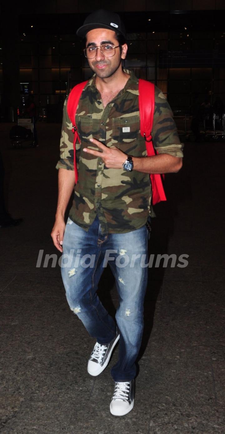 Ayushmann Khurrana snapped at airport