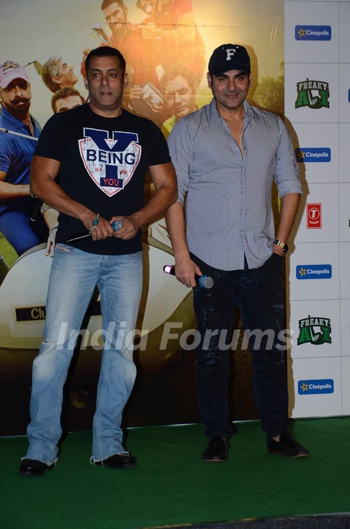 Salman Khan and Arbaaz Khan at Trailer launch of 'Freaky Ali'