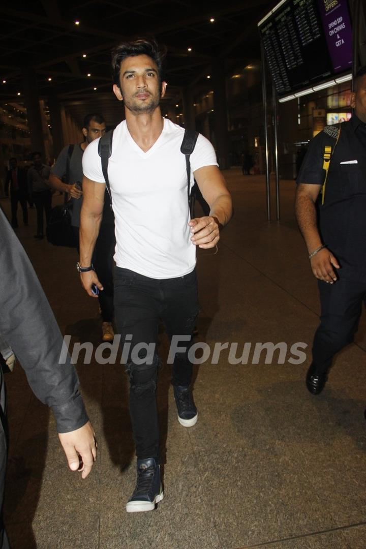Sushant Singh Rajput Snapped at Airport