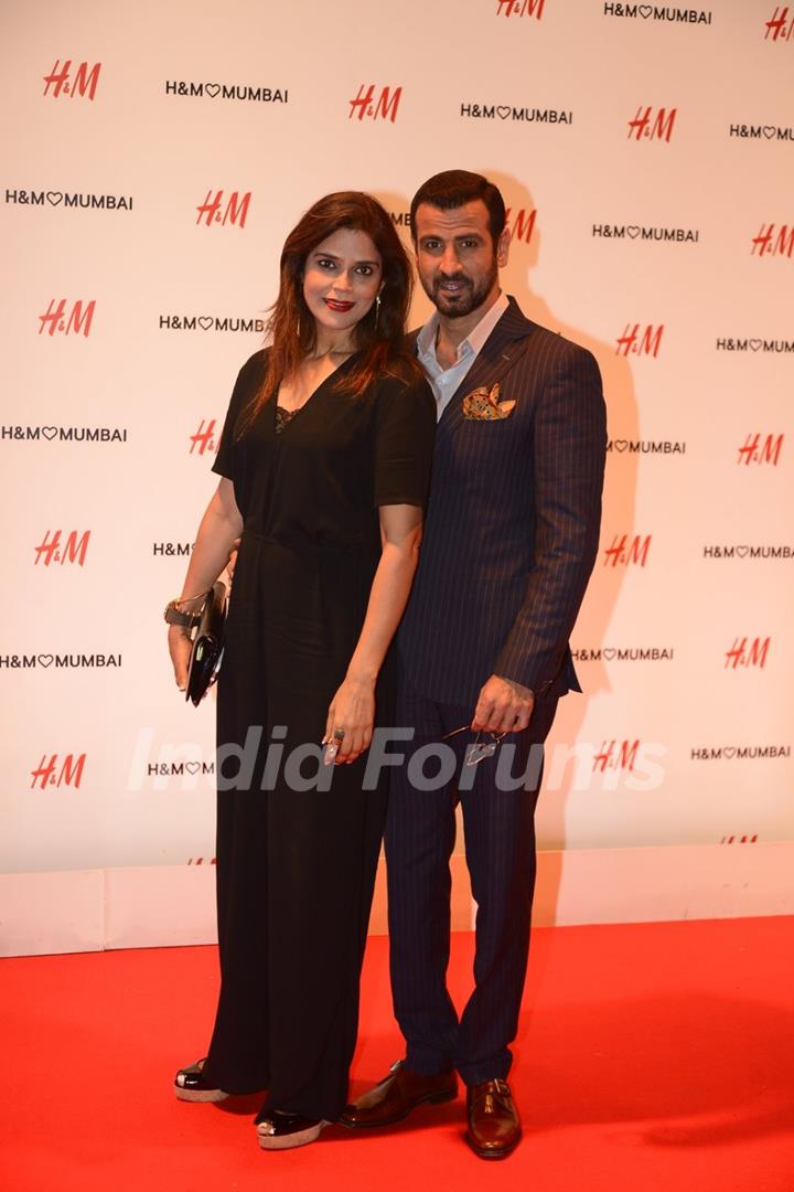 Ronit Roy with his wife Neelam Singh at Launch of Hennes and Mauritz store in Mumbai