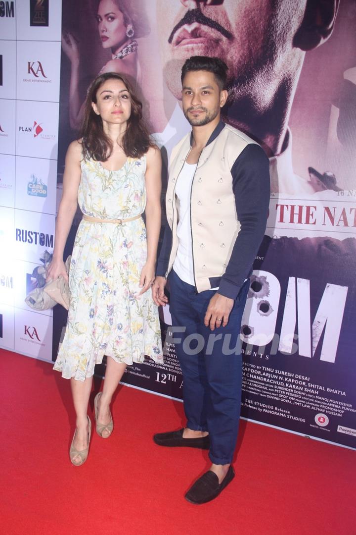 Kunal with Soha at Special Screening of 'Rustom' at Yashraj Studios