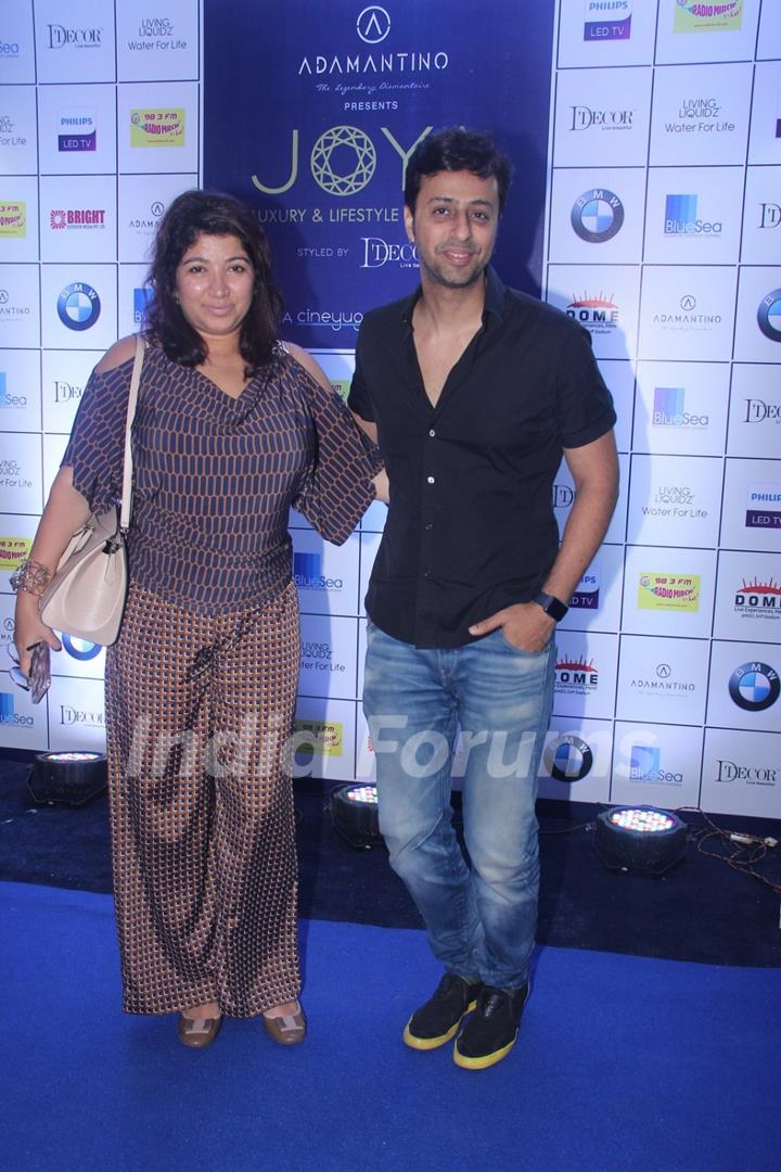 Salim Merchant with his wife at JOYA Exhibition 2016