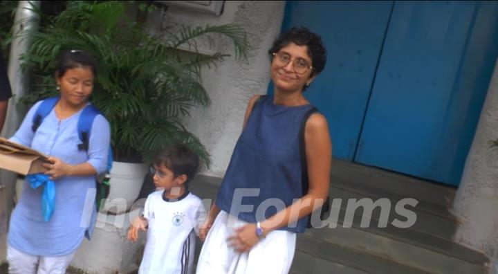 Kiran Rao with his kid at Vidya's kids Bday Bash