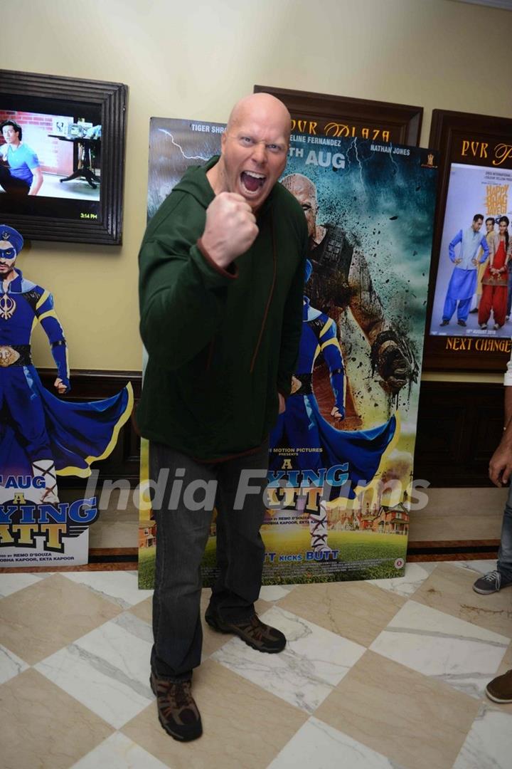 Nathan Jones at Press meet of 'A Flying Jatt' in Delhi