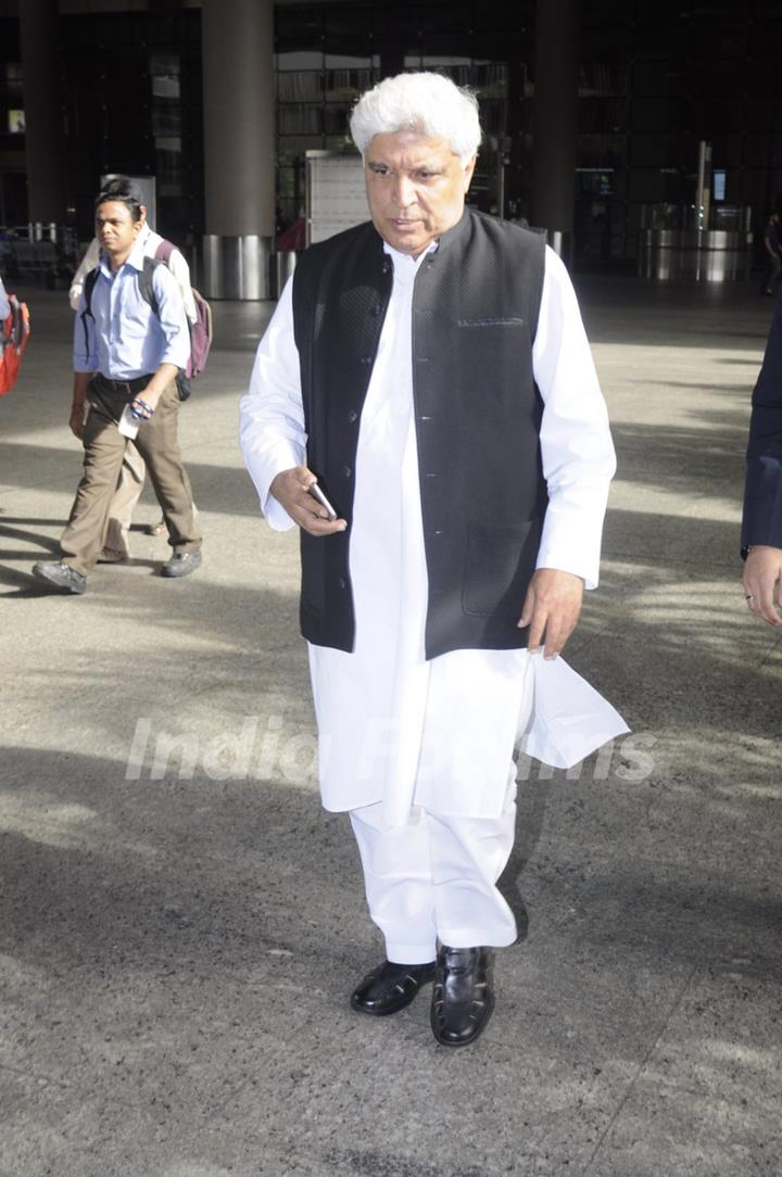 Javed Akhtar Snapped at Airport