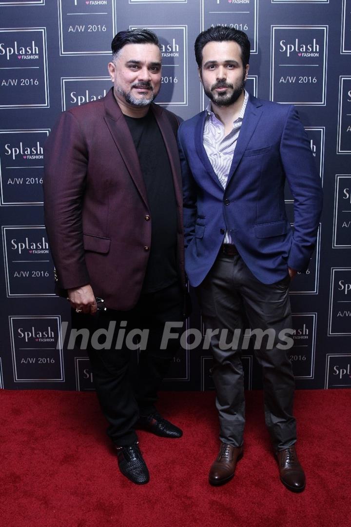 Raza Beig, CEO, Splash and Emraan Hashmi at the launch of Splash Fashion's AW16 collection