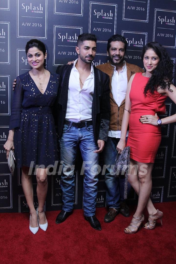 Shamita Shetty, Rocky S with friends at the launch of Splash Fashion AW16 collection