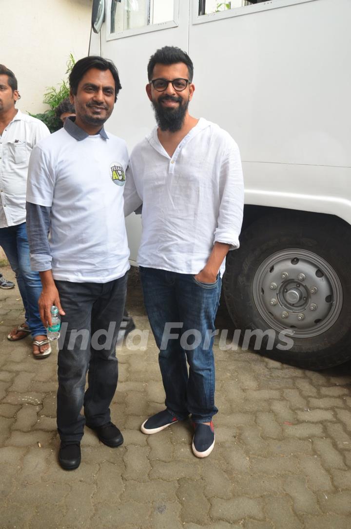 Bejoy Nambiar and Nawazuddin Siddiqui at Promotion of 'Freaky Ali'