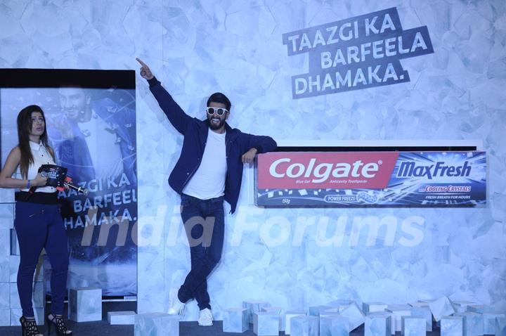 Ranveer Singh at Colgate event