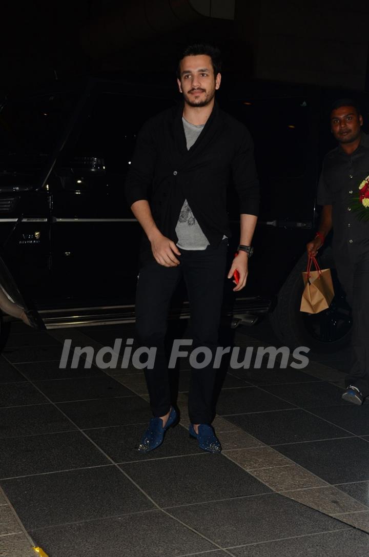 Akhil Akkineni at Chiranjeevi's 61st Birthday Bash