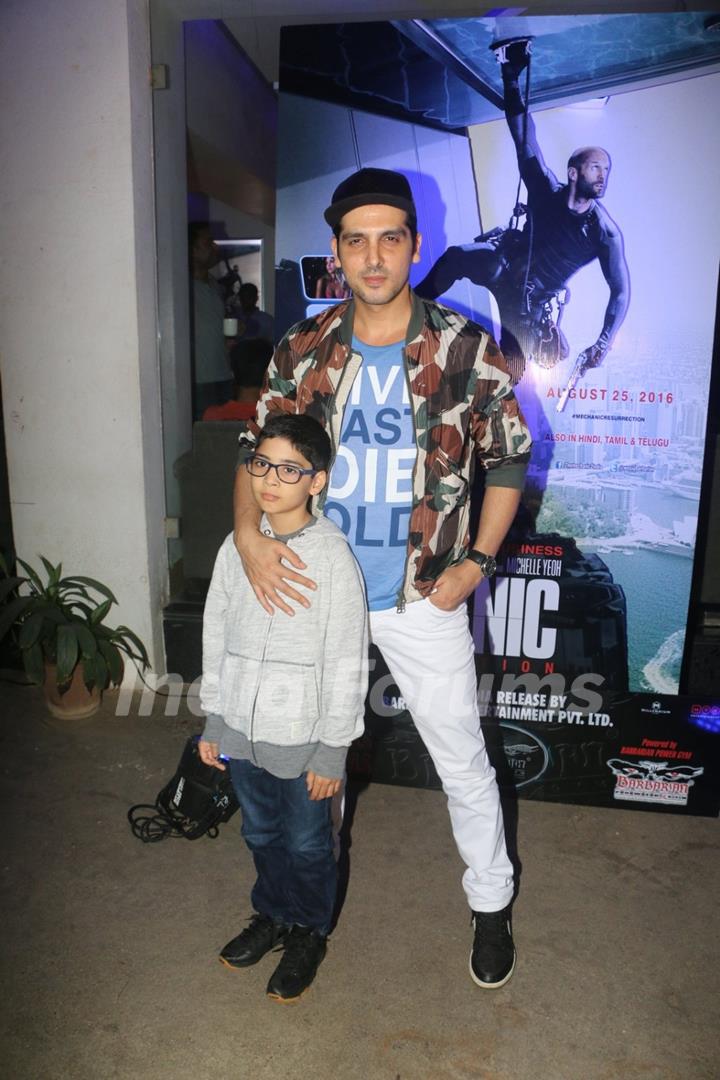 Zayed Khan at Screening of Mechanic Ressurection