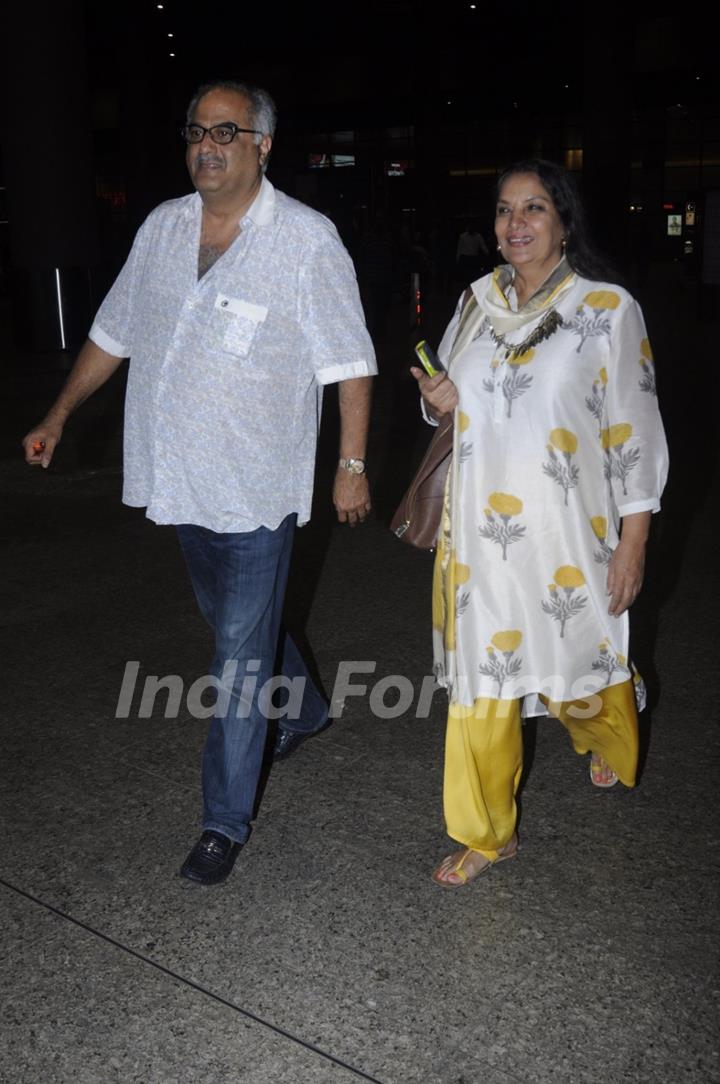 Shabana Azmi and Boney Kapoor Snapped at Airport!