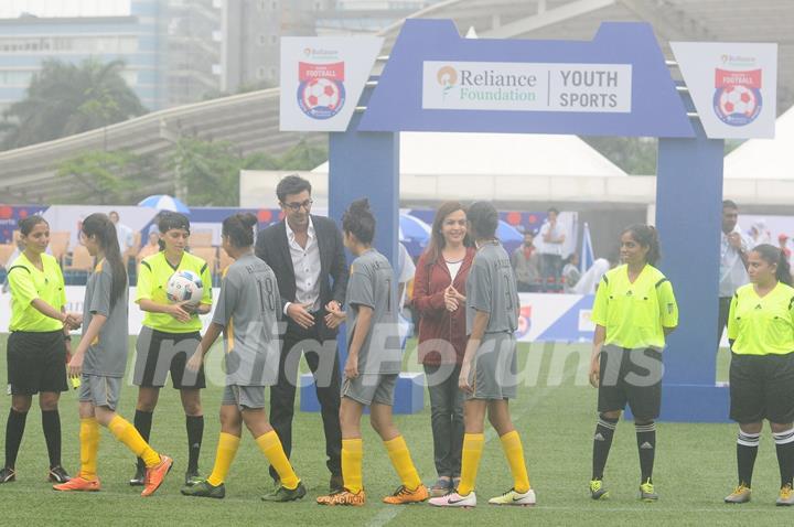 Ranbir Kapoor and Nita Ambani at Inauguration Match of Reliance Foundation Youth Sports