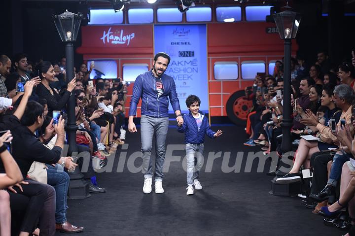 Day 5 - Emraan Hashmi walks with his son Ayaan at Lakme Fashion Week '16