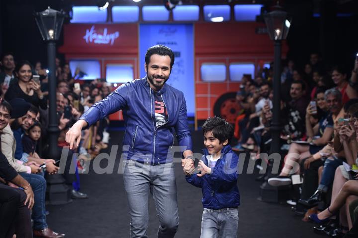 Day 5 - Emraan Hashmi walks with his son Ayaan at Lakme Fashion Week '16