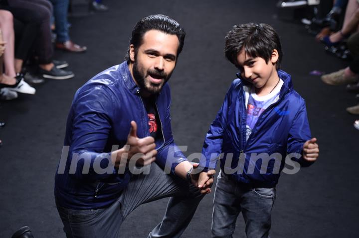 Day 5 - Emraan Hashmi walks with his son Ayaan at Lakme Fashion Week '16