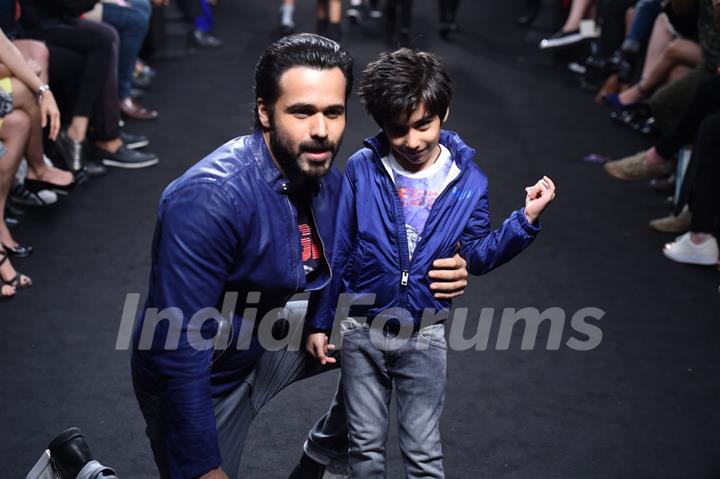 Day 5 - Emraan Hashmi walks with his son Ayaan at Lakme Fashion Week '16