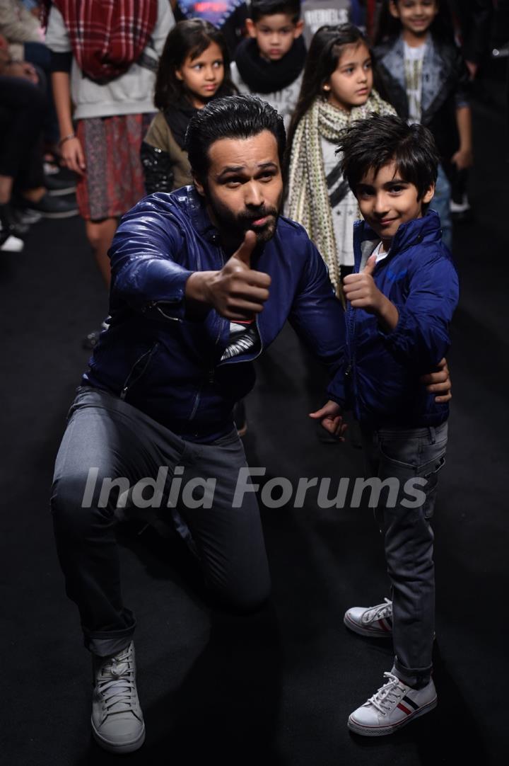 Day 5 - Emraan Hashmi walks with his son Ayaan at Lakme Fashion Week '16