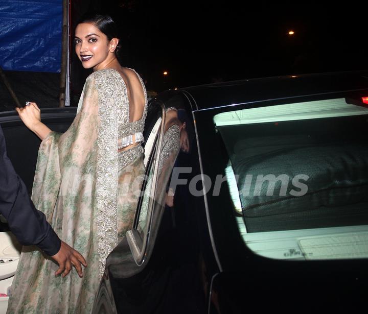 Deepika Padukone in Sabyasachi Snapped at Olive Bar