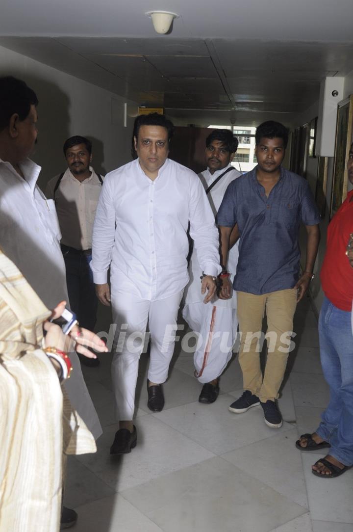 Govinda at Prayer meet of Krushna Abhishek's father!