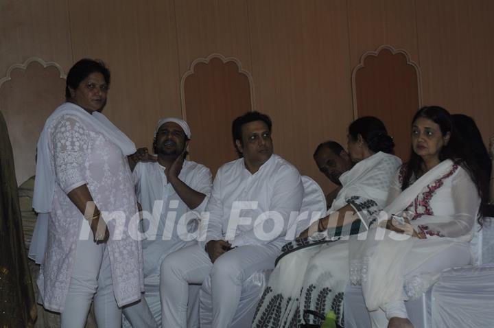 Govinda at Prayer meet of Krushna Abhishek's father!