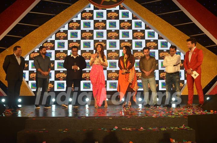 Rithvik Dhanjani, Shilpa Shetty and Anurag Basu at Launch of Sony TV's 'Super Dancer Show'