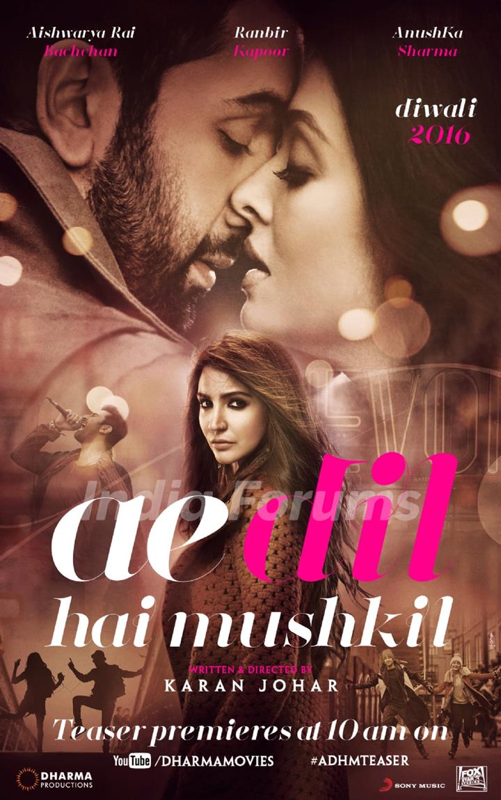 Still of 'Ae Dil Hai Mushkil' starring Anushka Sharma, Aishwarya Rai Bachchan and Ranbir Kapoor