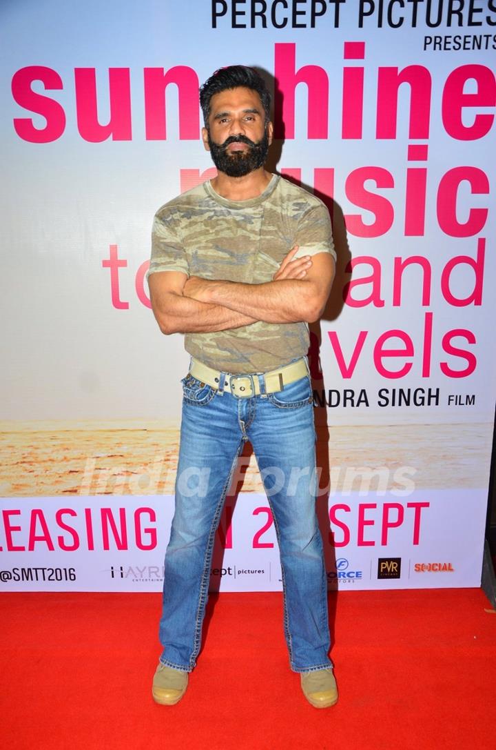 Suniel Shetty at Screening of 'Sunshine Music Tours & Travels'