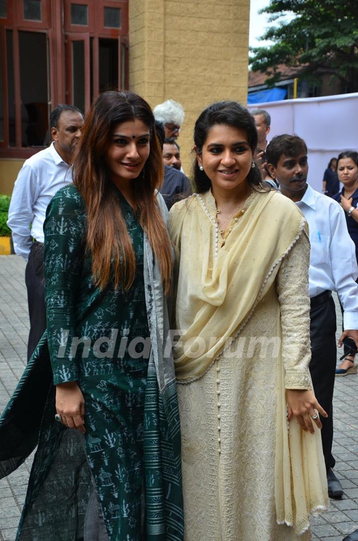 Raveena Tandon & Shaina NC at Launch of State-of-the-Art Toilets for Police and Railways