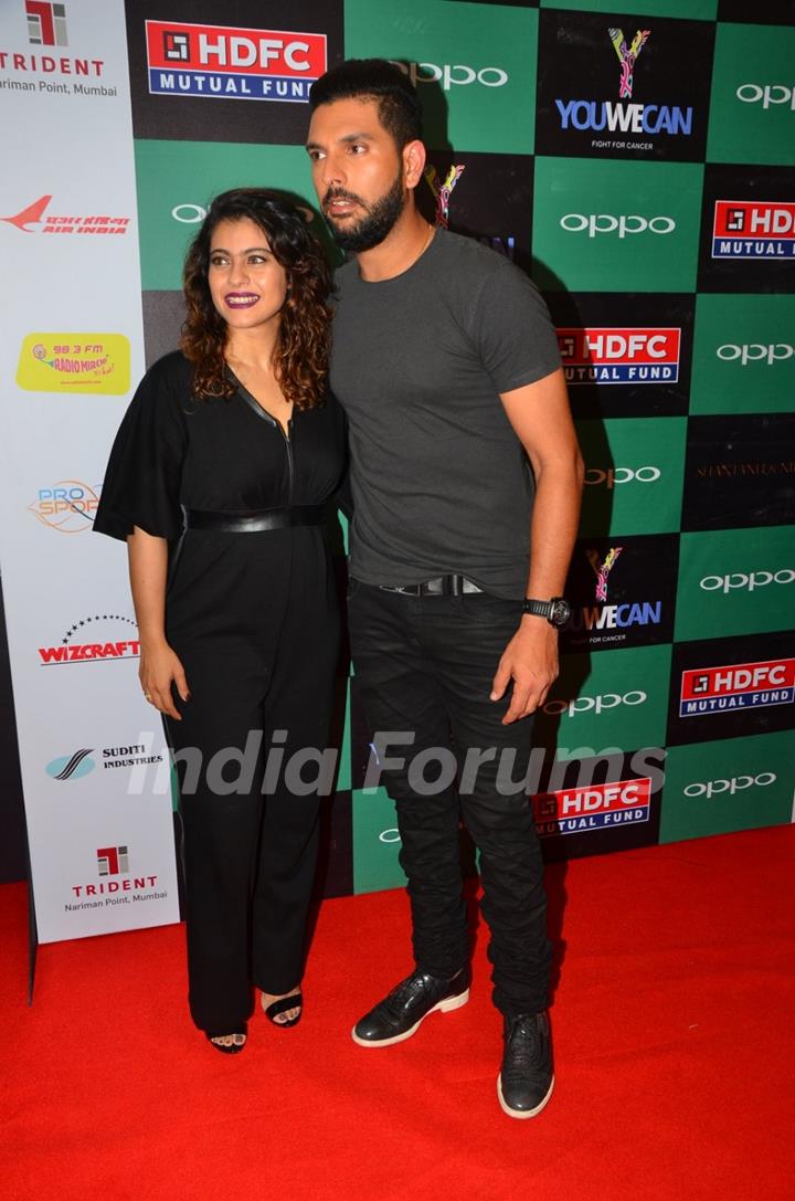 Yuvraj Singh and Kajol at Launch of new Clothing line 'YouWeCan'