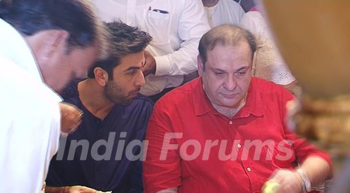 Ranbir Kapoor and Rajeev Kapoor Celebrates Ganesh Chaturthi