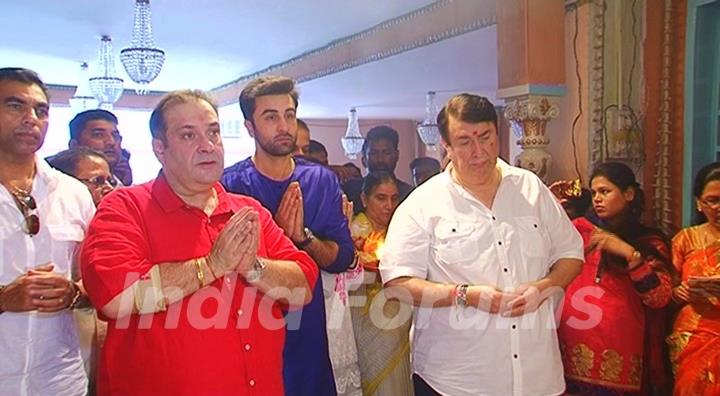 Rajeev Kapoor, Randhir Kapoor and Ranbir Kapoor Celebrates Ganesh Chaturthi