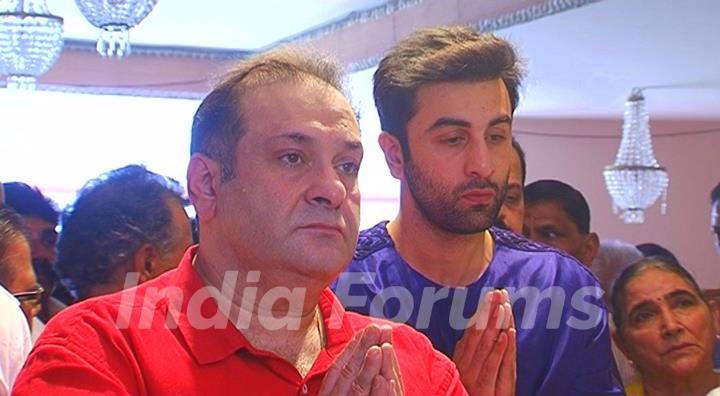 Rajeev Kapoor and Ranbir Kapoor Celebrates Ganesh Chaturthi