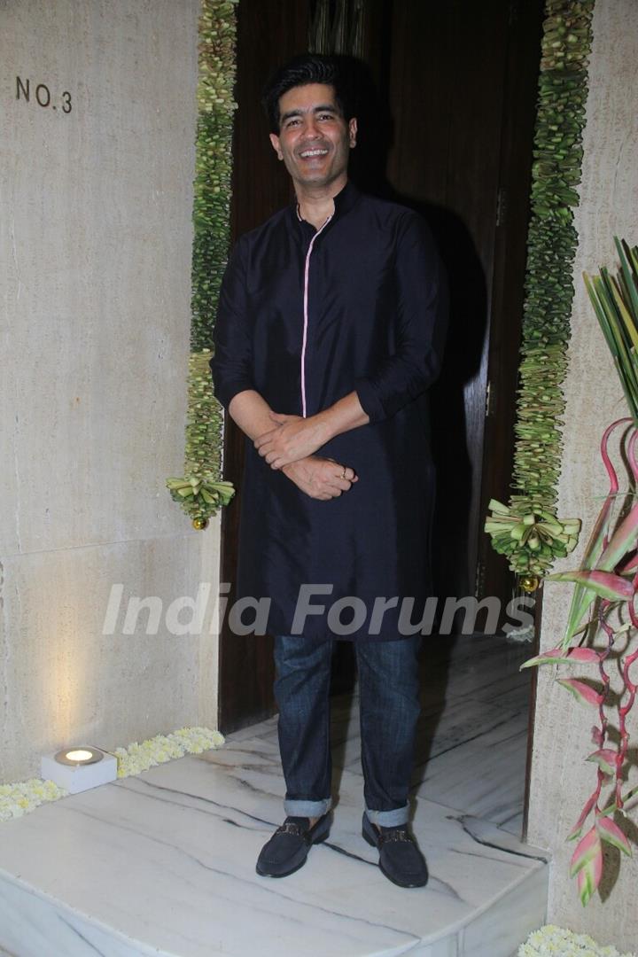 Manish Malhotra snapped outside his house