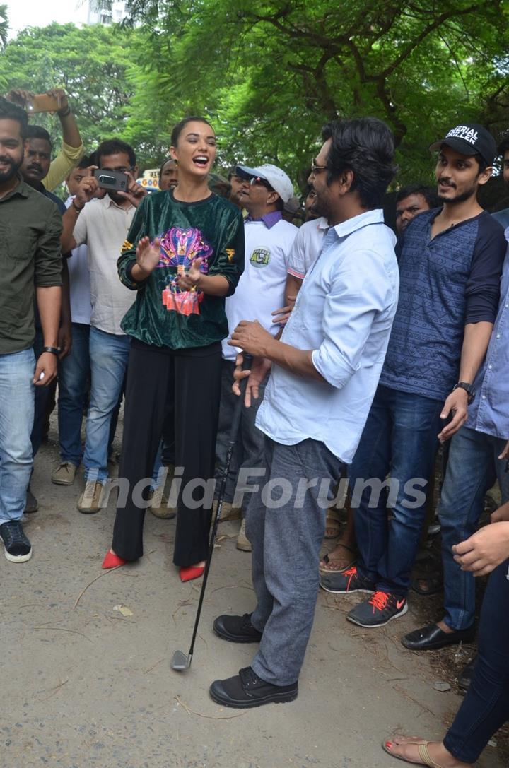 Nawazuddin Siddiqui and Amy Jackson at Promotion of 'Freaky Ali'