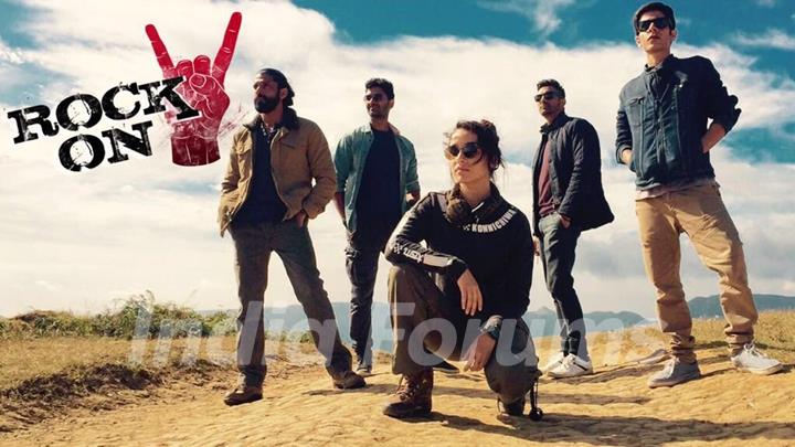 Still of Rock On 2 starring Farhan Akhtar, Shraddha Kapoor, Shashank Arora and Purab Kohli