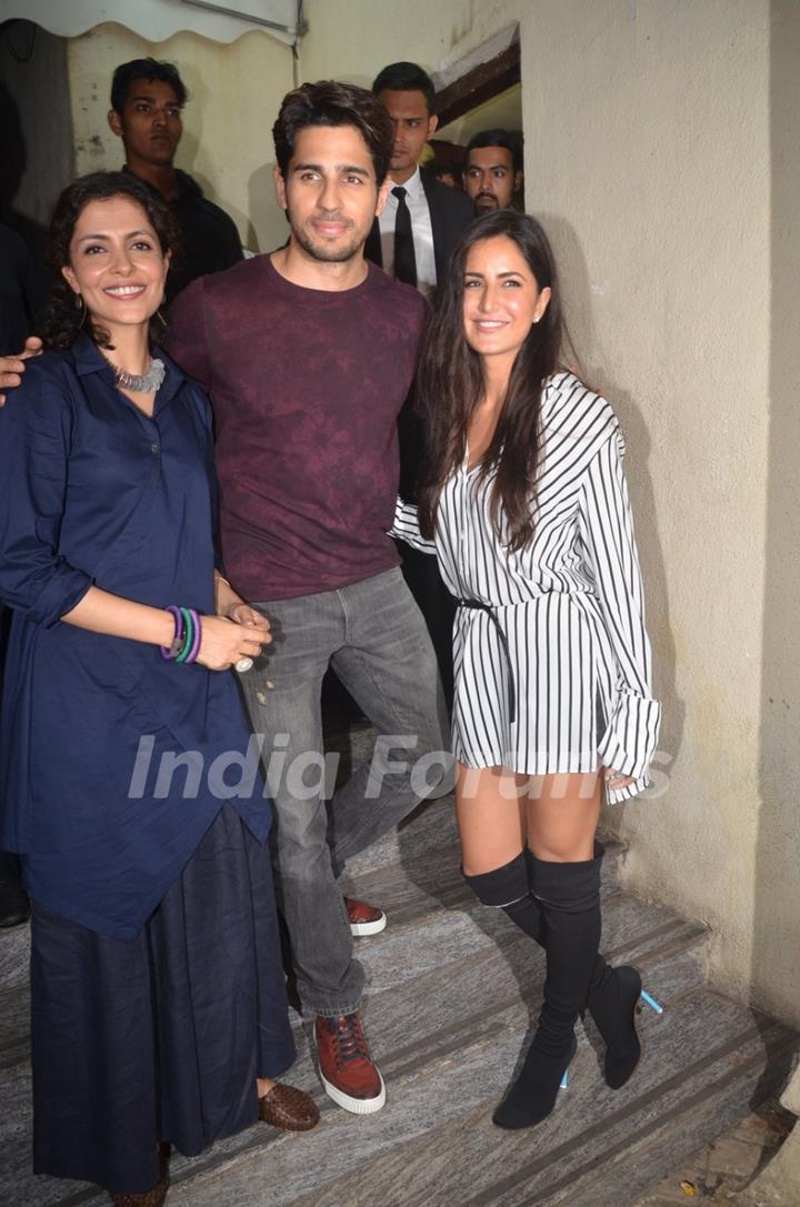 Nitya Mehra, Katrina Kaif and Sidharth Malhotra at Special screening of 'Bar Bar Dekho'