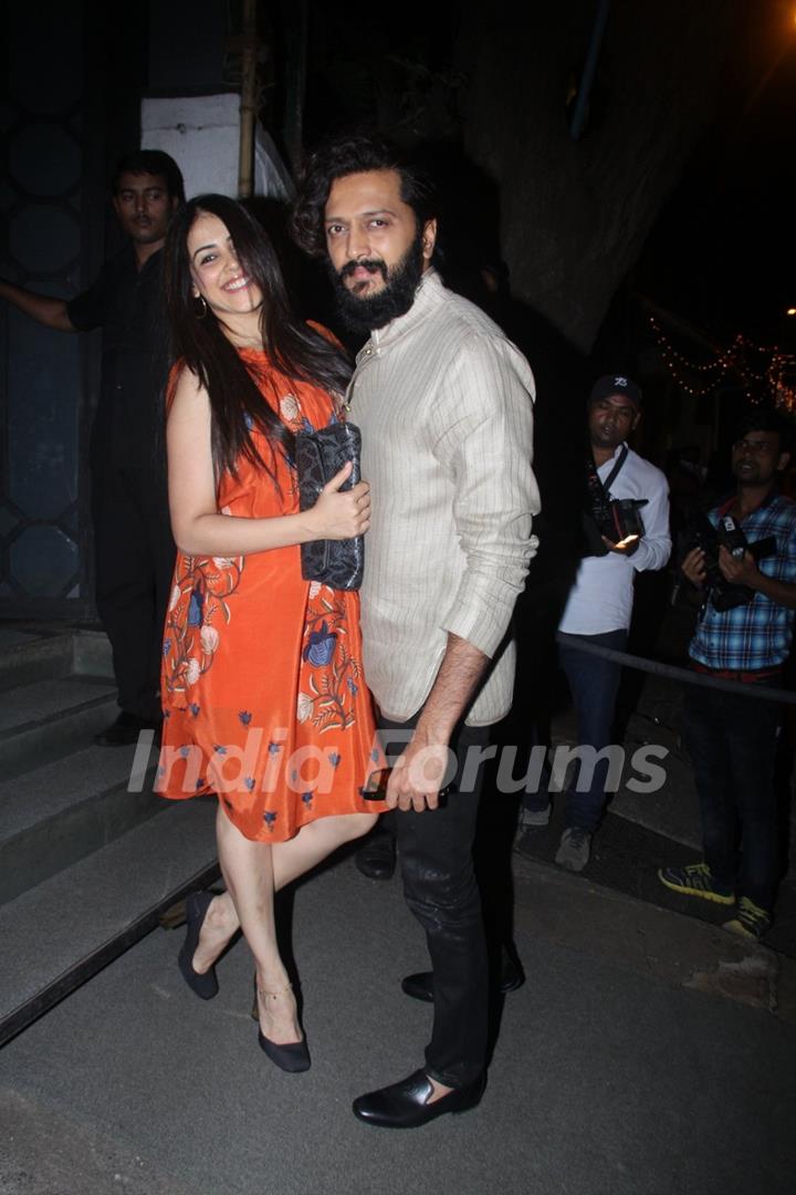 Riteish Deshmukh and Genelia Dsouza at Birthday Bash of Raj Kundra