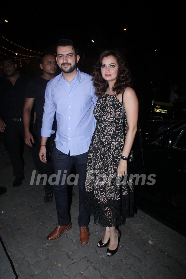 Dia Mirza and Sahil Sangha at Birthday Bash of Raj Kundra