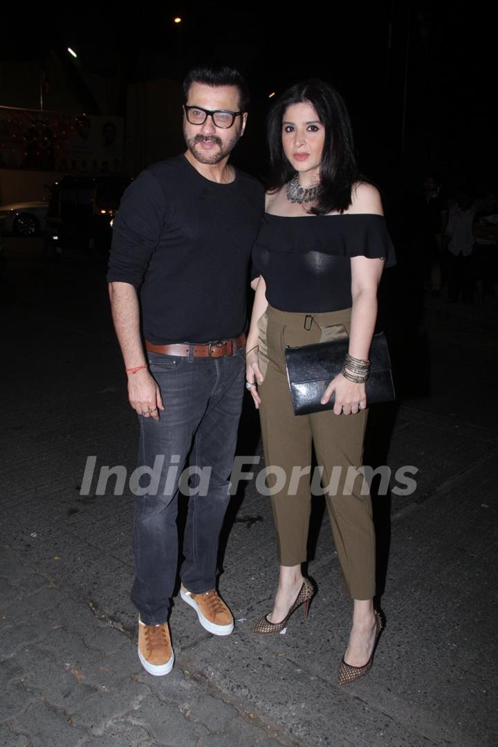 Sanjay Kapoor along with his wife Maheep Sandhu at Birthday Bash of Raj Kundra