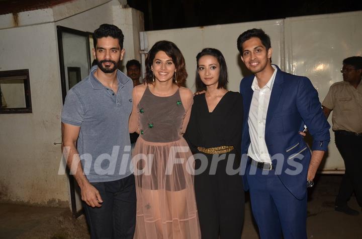 Andrea Tariang, Angad Bedi and Taapsee Pannu at screening of Film 'Pink' at Sunny Super Sound