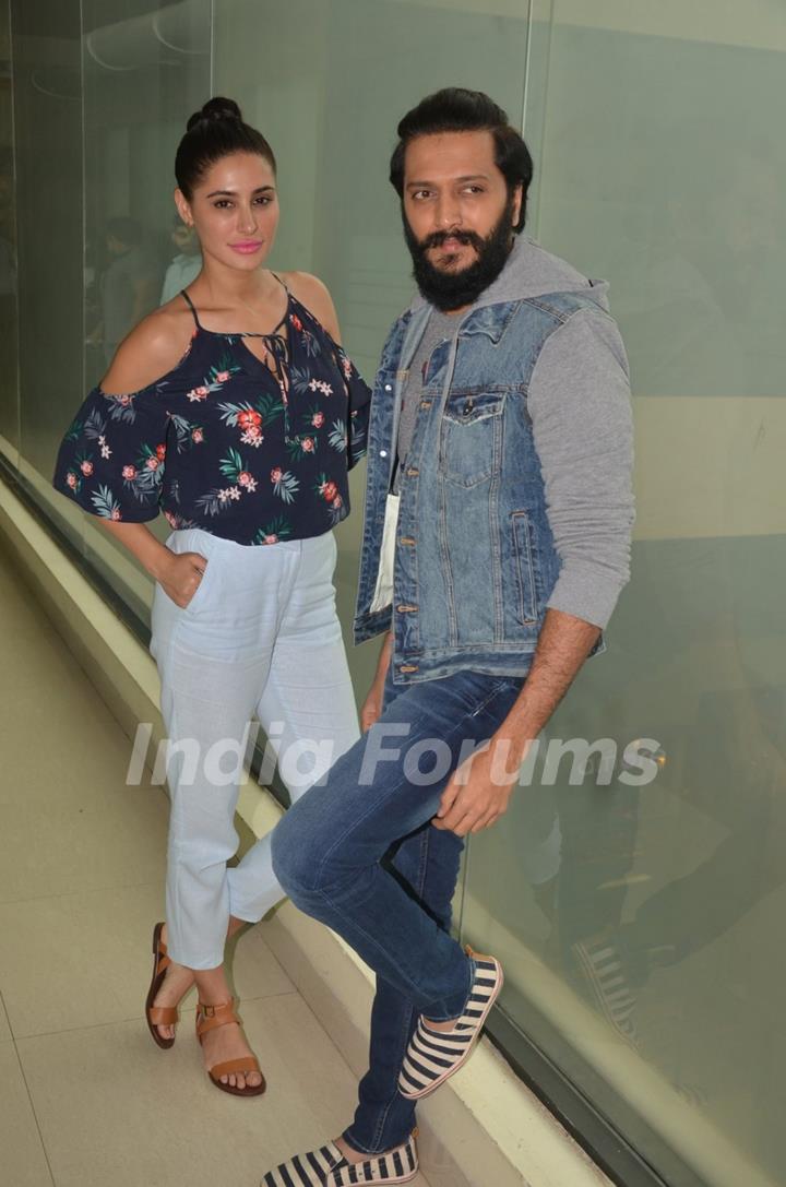 Riteish Deshmukh and Nargis Fakhri at Promotion of 'Banjo' at Big FM Studio